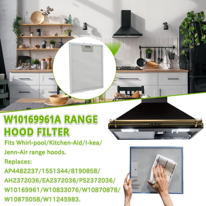 EPLZON W10169961A Range Hood Filter Replacement 5 Layer Aluminum Mesh Hood Grease Filter Fit for Whirlpool, Kitchen Aid, Jenn-Air Range Hoods(1PCS) - Image 5